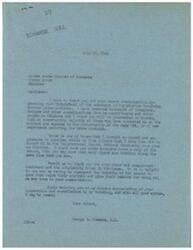 ["The document is a thank you letter from Congressman George B. Schwabe to the Broken Arrow Chamber of Commerce for their communication expressing disapproval of legislation involving further price controls. Schwabe mentions that the majority of constituents are opposed to price controls and appreciates the Chamber's contribution to his thinking on the matter. The Chamber of Commerce endorses Schwabe's stand on the issue."]