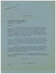 ["The document is a response from George B. Schwabe, a member of Congress, to Barney Stewart Lumber Company regarding their disapproval of price controls. Schwabe expresses gratitude for their communication and mentions that many others share the same sentiment. He also highlights the importance of free enterprise and increased production to reduce prices on building materials. Barney Stewart Jr. of the lumber company also congratulates Schwabe on his stance against price controls and expresses their intention to reduce prices due to the elimination of red tape from operating under the OPA."]