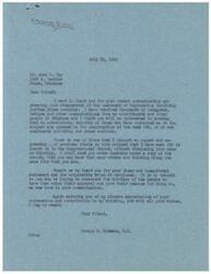 ["The document is a communication between Congressman George Schwabe and John N. Day regarding price controls legislation. Day expresses his disapproval of price controls and praises Schwabe for his stance on the issue. Schwabe thanks Day for his support and mentions that he has received similar feedback from other constituents. He also mentions that he has included Day's communication in the Congressional Record. Day expresses his desire to see O.P.A. abolished and urges Schwabe to continue voting against it."]