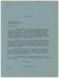 ["The document is a letter from George B. Schwabe, a congressman, thanking Mr. R. R. Reed for his communication expressing disapproval of legislation involving price controls. Schwabe states that most constituents are opposed to price controls and appreciates Reed's input, so much so that he included Reed's communication in the Congressional Record. Reed also sent a telegram to Schwabe regarding rent payments and suggesting ways to deal with slow payers."]