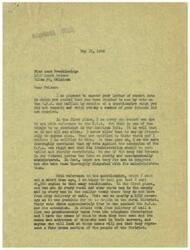 ["The document is a letter from Congressman George B. Schwabe to Miss Anne Breckinridge, in response to her letter expressing shock at his vote on the O.P.A. and confusion about a questionnaire she did not receive. Schwabe defends his vote against the O.P.A. extension, citing feedback from constituents and organizations in his district. He emphasizes the overwhelming opposition to the O.P.A. extension and urges Breckinridge to consider the consequences of uncontrolled inflation. Schwabe also addresses concerns about communism and highlights the importance of protecting against inflation."]