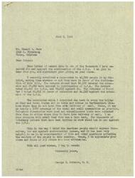 ["The author received a letter from Mr. Howard R. Bare regarding the continuation of the O.P.A. The author conducted a referendum in their district and found that the majority of people were against the extension of the O.P.A. The author believes that it is important for American people to express their opinions on controversial issues. They appreciate receiving feedback and consider it helpful in making decisions that affect the welfare of the people in the country."]