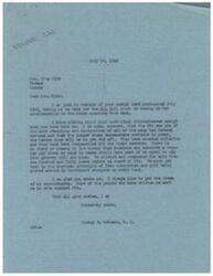 ["Mrs. Etta Kirk wrote to George B. Schwabe, a member of Congress, asking him to vote for the OPA bill to prevent the cost of living from rising too high. Schwabe responded by expressing his belief that the OPA was a bad federal bureau that created inflation and black markets. He believes in the American principle of free enterprise and states that most of his constituents want him to vote against the OPA."]