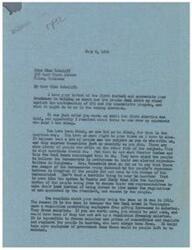 ["Nina Rateliff writes to Congressman George Schwabe expressing her support for the OPA restrictions and criticizing his stance against them. She mentions that many people in her office also support the OPA and warns Schwabe that they may vote against him in the next election. Schwabe responds by defending his position, arguing that the OPA regulations are harmful and criticizing the New Deal administration for freezing salaries and prices. He also accuses the OPA officials of lobbying for their own interests."]