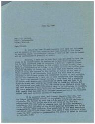["The document from George B. Schwabe to Mrs. J.E. Mattern discusses the overwhelming opposition to the revival of price controls, particularly O.P.A., among constituents. Schwabe expresses his belief that rent control is the only form of price control that many people are interested in, citing complaints from both landlords and tenants in districts where rent control has been in effect. He also criticizes the poor administration of O.P.A. and the lobbying efforts of those who benefit from price controls. Schwabe assures Mattern that he values her input and will make decisions in Congress based on the views of his constituents."]