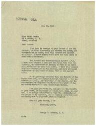 ["Congressman Schwabe received a letter from Miss Betty Larkin expressing her support for the O.P.A. and disagreeing with his statement that all farmers are opposed to it. Schwabe responds by stating that he has received letters from farmers expressing their opposition to O.P.A. He believes that the majority of farmers in the Middle West are against O.P.A. due to its abuses and discrimination. Schwabe appreciates hearing different views from his constituents and values knowing their sentiments in order to represent them effectively in Congress."]