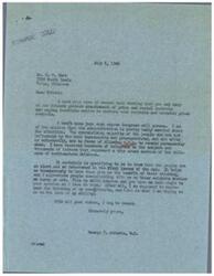 ["The document is from Mr. C. W. Hart to George B. Schwabe, expressing concern and protest over the abandonment of price and rental controls. Hart urges immediate action to restore these controls and mentions that many people are in favor of allowing O.P.A. to remain permanently. Schwabe acknowledges the input from constituents and expresses appreciation for their opinions, stating that he is trying to represent their thinking to the best of his ability."]