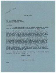 ["The document from Mr. D. E. Hodges to Congressman George Schwabe expresses concern about the need for universal rent controls if price control is to continue. Hodges highlights a specific case of excessive rent charges in Bartlesville and requests assistance in addressing such issues. Congressman Schwabe responds, expressing his belief that price controls are not consistent with a capitalist system and are only suitable for dire emergencies. He notes that there have been complaints in areas with rent controls, but not in Bartlesville where there are none."]