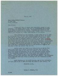 ["Miss Jessie Bristol Shearer wrote a letter to Congressman George B. Schwabe requesting renewal of rent controls. Schwabe responded by informing her that Congress passed a bill to continue rent controls, but President Truman vetoed it. Schwabe also mentioned that complaints of excessive rents were more common in areas without rent control. Shearer then sent a telegram to Schwabe urging him to protect against losing homes due to the abandonment of rent control."]