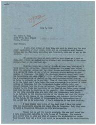 ["The document is a letter discussing the Price Control Bill (OPA) and the veto by President Truman. The writer expresses dissatisfaction with the bill, believes it serves only a few selfish interests, and supports the President's veto. The writer argues that price controls are necessary to protect the interests of the American people and combat inflation, and criticizes the influence of selfish and moneyed interests on legislative decisions. The writer also suggests that price controls could help decrease the black market and stimulate production."]