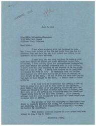 ["The document is from Miss Edith McCormick-Stephenson to Honorable  George Schwabe, expressing concern about her rent being raised from $32.50 to $50 per month. She believes the increase is unreasonable given her salary and financial situation. She urges Schwabe to support a bill for price control to prevent citizens from resorting to illegal activities to survive. Schwabe responds, stating that he cannot pass judgment on the rent increase without knowing the full circumstances, but acknowledges the complaints about rent control and expresses skepticism about government regulation of salaries and rents."]