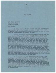 ["The document is a letter from Honorable George B. Schwabe in response to a letter from Rev. Eugene S. Tanner regarding price control legislation. Schwabe mentions that he has received overwhelming opposition to the revival of price controls, particularly O.P.A., from his constituents. He believes that continued bureaucratic control makes it harder to eliminate and that the O.P.A. was poorly administered. He also notes that lobbying efforts from black marketers, O.P.A. officials, and bureaucrats are influencing public opinion. Schwabe assures Tanner that he will consider the views of his constituents when voting on legislation."]