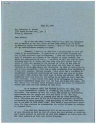 ["The document from Frederick L. Brooks to Representative George Schwabe expresses opposition to the revival of O.P.A. or any form of price controls, except for rent controls. Brooks believes that bureaucratic control, such as O.P.A., is poorly administered and that people are tired of it. He believes that lobbyists, black marketers, and bureaucrats are pushing to continue price controls to protect their jobs. Brooks urges Schwabe to support an effective price control bill to prevent uncontrolled inflation."]