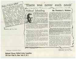 ["The document discusses the importance of political education and action, particularly in organizing labor unions for political participation. It criticizes old-school politicians who are resistant to change and fear losing their power to non-professional citizens. The National Citizens Political Action Committee conducts a school to teach practical political techniques to 500 students. The document highlights the need for a more militant democracy and the importance of getting more people involved in political decision-making. The document also mentions the Republican forums organized by Harold Stassen as a positive development. The instructors at the school are described as young and intellectual, with a focus on informing and empowering the average citizen in politics."]