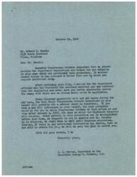 ["The document dated October 14, 1946, from A.L. Warren, Secretary to Congressman George B. Schwabe, informs Mr. Edward B. Massie that the War Department regulations previously provided to him cover his case and no additional regulations are applicable. It is mentioned that a bill introduced on his behalf by Congressman Schwabe will likely not proceed further until Congress reconvenes in January 1947. Massie responds on October 17, 1946, stating that the regulations provided do not apply to his case as they deal with dishonorable discharges. He requests a reevaluation and mentions an Army Regulation 1481 that was in effect in 1918, which he believes is relevant to his case."]