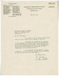 ["The document is a letter written by a man to his colleague in the House of Representatives, expressing his frustration and seeking justice for the mistreatment he has faced due to a medical condition. He argues that he has been unfairly stigmatized and humiliated, and requests assistance in addressing his case with the Committee on Military Affairs."]