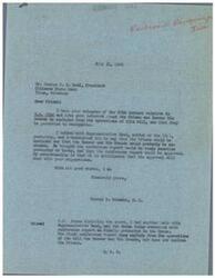 ["Mr. George P. S. Beal wrote to Representative George B. Schwabe expressing interest in the exclusion of the Frisco and Denver Rio Grande from H.R. 5924. Representative Reed confirmed that the Denver and Rio Grande would be excluded, but not the Frisco. The final conference report approved by the House also did not exclude the Frisco."]