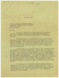 ["George B. Schwabe, a member of Congress, expresses his views on important legislation, such as the OPA extension bill and the Reciprocal Trade Agreement, to C. E. Buchner, the Executive Manager of the Independent Petroleum Association of America. Schwabe mentions that he has not received much feedback from oil operators in his district on these issues and offers to write an article for a magazine on the importance of oil operators communicating with their Congressmen about proposed oil legislation. Buchner appreciates Schwabe's updates on legislation and encourages more engagement from the oil industry."]