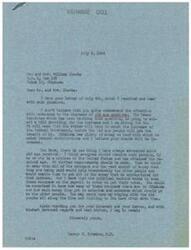 ["The document from Mr. Schwabe to Mr. and Mrs. Clarke discusses the increase in old age pensions and states that a bill will be submitted to provide the increase, which will require states to match the Federal contributions. Mr. Schwabe expresses his support for everyone receiving a pension without further requirements and criticizes the use of snoopers in the pension system. He reassures Mr. and Mrs. Clarke that he will continue to fight for the rights of older people. Mr. and Mrs. Clarke had written to inquire about the increase in pensions and to congratulate Mr. Schwabe on his renomination."]