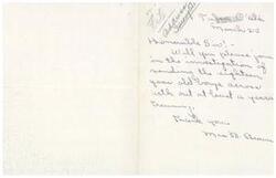 ["Mrs. Brown is requesting Thomas to form a group of eighteen year old boys to participate in an investigation. She thanks him in advance for his help."]