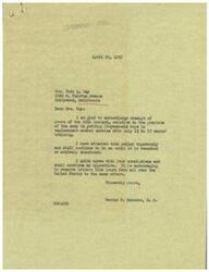 ["The document is from Mrs. Ruth L. Day to Representative George B. Schwabe, expressing concern over the Army's policy of sending 18-year-old boys into combat with only 13 to 17 weeks of training. Mrs. Day argues that this is inadequate and unjust, and calls for longer and more comprehensive training for young soldiers before they are sent to the battlefield. She also criticizes war officials who dismiss mothers' concerns as hysterical. Representative Schwabe acknowledges Mrs. Day's concerns and agrees to continue opposing the current policy."]