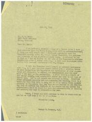 ["In this correspondence, Mr. Schwabe discusses with Mr. Swain the issue of eighteen-year-old boys being drafted into the Army. Mr. Schwabe had previously discussed this issue with President Truman and sent him a letter from Mr. Swain emphasizing the importance of the matter. The White House responds, stating that the Army does not plan to have a majority of its induction calls be for eighteen-year-olds. They explain the factors considered when selecting men for the armed forces and reassure Mr. Swain that the issue is being handled appropriately. Mr. Schwabe expresses concerns about militaristic influence and sends Mr. Swain's letter and newspaper clipping to President Truman for further consideration."]