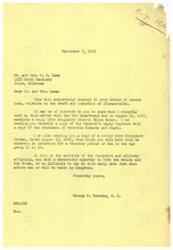["The first letter acknowledges receipt of a letter from Mr. and Mrs. Lamm regarding the draft and induction of 18-year-olds. It mentions that President Truman endorses an induction for men aged 18 to 26, but it is uncertain what action Congress will take. The second letter from Mr. and Mrs. Lamm urges Congressman Schwabe to stop the draft, suggesting an older age range for induction and higher pay for soldiers. They also express concern about the bill getting stuck in committee."]