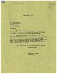 ["The document acknowledges receipt of a request for information on the status of the Selective Service Act from two students at the University of Oklahoma. It informs them that no legislation has been introduced to continue the draft, meaning the Selective Service Act will terminate on May 15, 1946 unless new legislation is passed. The students are urged to plan accordingly based on this information."]