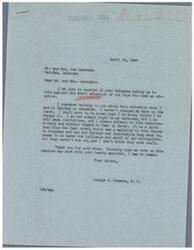 ["Mr. Schwabe received a telegram from Mr. and Mrs. Lubinski asking him to vote against the draft extension for boys who need education. Schwabe states that he holds deep convictions and always votes conscientiously, without regard to fear or favor. He is against the influence of militarists in Congress and thanks the Lubinski's for their input."]