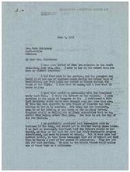 ["Mrs. Ruth Salisbury is writing to Honorable George B. Schwabe, expressing concerns about the Selective Service Act and its impact on veterans and fathers in the military. She explains that the recent legislation has caused hardship for many individuals, including her son who has served 21 months in the Army. She highlights the unfairness of the current situation and urges Congress to amend the Act to provide relief for those affected. Mrs. Salisbury requests Mr. Schwabe's assistance in addressing this issue."]