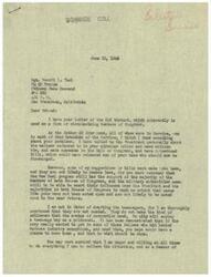 ["The first letter is from Congressman George B. Schwabe responding to Sgt. Merril L. Teel's concerns about men in the military not being discharged. Schwabe explains that his efforts to introduce bills to release men have not been successful due to the influence of the New Deal program and military authorities. He expresses his support for the soldiers but also mentions his concerns about drafting teenagers. In the second letter, a group of men stationed in Okinawa express their frustration about not being eligible for discharge despite long periods of overseas service. They question the decision not to draft men in their teens or above a certain age, and highlight the lack of action to release men in these categories. They emphasize the importance of good faith and understanding among nations for lasting peace."]