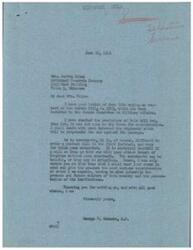 ["Mrs. Martha Giles writes to Honorable  George B. Schwabe urging his support of the Gurney Bill, S. 2303 without amendment. Schwabe responds, stating he will consider her views and give the measure serious consideration with the welfare of the country in mind."]