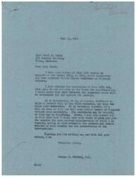 ["Miss Ethel A. Smith wrote a letter to Honorable George B. Schwabe urging his support for the Gurney Bill, S. 2303. Schwabe responds, stating that he has not yet considered the bill as it has not come to the House for consideration. He acknowledges the importance of amendments in perfecting a bill and assures Smith that he will give her views serious consideration. Smith expresses her hope that the bill will be passed without amendment."]