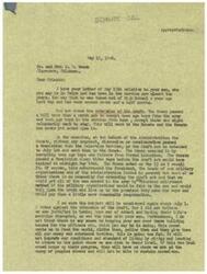 ["Dr. E. W. Meade writes to George B. Schwabe expressing concern about the extension of the draft and the impact it has on students, including his son who is currently serving in Tokyo. He questions the necessity of keeping soldiers overseas and advocates for allowing boys to complete their education and return home. Schwabe assures Meade that he will do everything he can to support boys in the service and those seeking to complete their education. Meade emphasizes the importance of bringing teen age boys back home before they become hardened by their experiences."]