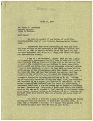 ["The document discusses the writer's opposition to extending the peace time draft law, citing concerns about young men being drafted for military service after the war has ended. The writer believes that the administration is trying to implement a peace time conscription act under the guise of necessity. The writer also mentions personal experiences with family members in the service and requests a copy of the Congressional Record regarding the draft bill extension."]