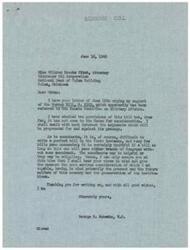 ["The document from Mildred Brooks Fitch urges Congressman George B. Schwabe to support the Gurney Bill without any amendments. She argues that drafting teenage boys into the army is beneficial for them and necessary to maintain the strength of the military. Fitch shares her personal experience of her son serving in the army and believes that conscripting teenagers who have not served is a fair solution. Congressman Schwabe responds that he will consider her views and give the bill serious consideration, keeping in mind the welfare of the country and its institutions."]