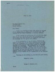 ["The document is from George B. Schwabe, a member of the House of Representatives, responding to a telegram urging support for the Gurney Bill. He states that he will consider the arguments for and against the bill, and acknowledges that amendments may be necessary. He assures the sender that he will give the bill serious consideration with the welfare of the country in mind."]