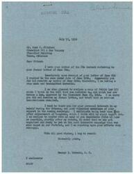 ["The document consists of three letters between George B. Schwabe, M.C. and Kent S. Whiteford regarding the Selective Service Act and its implications for young men being drafted into military service. Schwabe expresses his support for exempting certain individuals from the draft and discusses the controversy surrounding the extension of the Selective Service Act. Whiteford requests a copy of the bill to determine his son's eligibility for exemption from the draft. Both express their support for Schwabe in his upcoming campaign."]