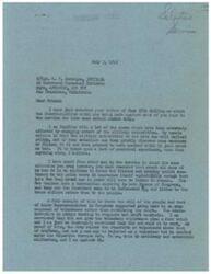 ["The document from Staff Sargeant  E. F. Jernigan to Congressman George B. Schwabe expresses frustration with discriminatory practices and changing orders in the military affecting personnel who have seen combat duty. Jernigan criticizes the lack of well-defined policy, arbitrary decisions, and the preference for drafting over voluntary enlistment. He mentions bills he introduced to bring certain personnel home, including those wanting to finish schooling, but they remain unconsidered. Jernigan also expresses frustration with delays in returning personnel and the ease with which fathers can obtain dependency discharge. He voices concerns about the treatment of overseas personnel and the lack of consideration for their service. Jernigan also mentions a demonstration in Manila and expresses dissatisfaction with the War Department's decisions."]