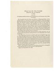 ["This act, passed in 1944, made changes to the National Service Life Insurance Act of 1940. It allowed for the continuation of insurance coverage for individuals in active military service as commissioned officers, even if premiums were not paid. It also ensured that insurance benefits would not be denied for those who died before July 1, 1942, due to inadequate procedures for premium deductions. Any liabilities under this act would be covered by the National Service Life Insurance appropriation."]