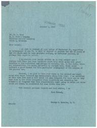 ["Mr. D.R. Rees wrote to Honorable  George B. Schwabe on September 26, 1945, suggesting an enlargement of the \"G.I. Bill of Rights\" to provide benefits for men over 25 years of age who want to pursue graduate or refresher courses. While Schwabe appreciates the suggestion, he believes there is not a significant demand for this and that Congress is currently focused on other issues. Rees argues that there is a need for better trained technical men, especially older university graduates who want to pursue further education. He requests Schwabe to consider expanding the benefits of the G.I. Bill to accommodate this group. Schwabe expresses willingness to consider the suggestion but believes it may not pass Congress in the near future."]