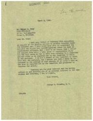 ["Mr. Gray wrote to Representative George B. Schwabe requesting his support for a bill providing terminal leave for enlisted men. Schwabe expressed his interest in the bill and assured Gray of his support, mentioning that the bill had been referred to a committee but had not yet been acted on. Schwabe promised to continue supporting the bill and thanked Gray for bringing it to his attention."]
