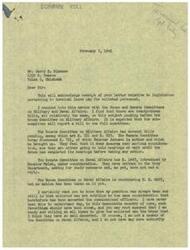 ["The document is a response from George B. Schwabe, a Member of Congress, to a letter regarding legislation on terminal leave pay for enlisted personnel. Schwabe mentions the bills pending in the House and Senate Committees on Military and Naval Affairs and expresses his support for giving enlisted men the same consideration as commissioned officers. He also mentions specific bills being discussed and his willingness to advocate for the benefits of enlisted men. Schwabe's response shows his commitment to advocating for the rights of enlisted personnel."]