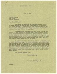 ["The document is from Congressman George B. Schwabe to Mrs. C. Collins, expressing sympathy for her husband being stationed in Japan and offering assistance in obtaining his discharge from military service if severe hardship or dependency can be shown. Mrs. Collins is concerned about her husband being away from their six-year-old son and asks about the possibility of all fathers being released from service."]