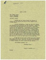 ["Mrs. Luther Loucks wrote a letter to Congressman George B. Schwabe asking for help in getting a bill passed to release fathers from the service. Schwabe had already introduced a bill in Congress for this purpose, but it was being held up by the military authorities. Loucks urged Schwabe to do everything in his power to get the bill passed, citing the hardships faced by families with fathers serving overseas. She emphasized the importance of getting fathers back home to help raise their children and reduce juvenile delinquency. Loucks asked Schwabe to consider the situation from a father's perspective and act accordingly when the bill comes up for consideration in Congress."]