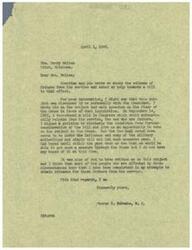["Mrs. Henry Melton wrote to Congressman George B. Schwabe inquiring about the delay in passing a bill for the prompt release of fathers from the military. She expressed her concerns about fathers being held in service while others with children are being discharged. Mrs. Melton shared her personal experience of her husband serving in World War I and her son currently stationed in Tokyo, leaving his daughter wondering why he can't come home. She urged for the bill to be passed as soon as Congress reconvenes and suggested sending dissatisfied strikers overseas as replacements. Congressman Schwabe responded, explaining his efforts to push for the bill's passage but facing opposition from military authorities and the New Deal crowd. He expressed disappointment in not being able to get the measure through the House and assured Mrs. Melton of his consistent attempts to obtain releases for fathers from the service."]