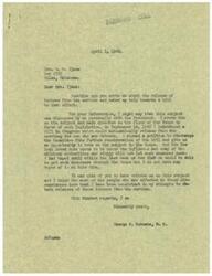["Mrs. James wrote to Representative  George B. Schwabe asking for his support in a bill to release fathers from the service. Representative  Schwabe had already introduced a bill on this subject, but it was not passed due to opposition from the military authorities. Representative  Schwabe expressed his disappointment in not being able to pass the bill, but assured Mrs. James that he has consistently tried to obtain releases for these fathers."]