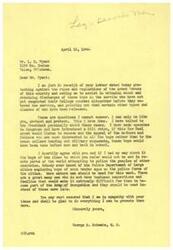 ["The document includes two letters from individuals protesting against the rules and regulations of the Armed Forces and advocating for the discharge of service men who have not completed their college courses before entering the service. The first letter, written by George B. Schwabe, expresses sympathy with the protest and states that more mature men should be used for policing duties instead of young boys. The second letter, written by L. D. Wyant, highlights the injustice faced by servicemen who are not receiving the same opportunities for release as others, such as athletes and actors. Both letters call for a reevaluation of the treatment of servicemen and emphasize the importance of education and fair treatment for all individuals serving in the armed forces."]