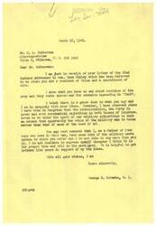["The document from C.A. Patterson to Honorable  Ross Rizley calls for a revision of the Army and Navy caste system, suggesting that enlisted men should have the opportunity to become commissioned officers and that the separation between officers and enlisted men should be eliminated. George B. Schwabe, in response, expresses sympathy for the ideas presented and acknowledges the need for reform in the military system. Schwabe, a father of four boys who served in the war, indicates that he is open to expressing his views on the matter and appreciates the support from constituents like Patterson."]