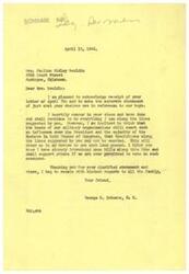 ["Mrs. Pauline Ridley Bouldin wrote a letter to George B. Schwabe expressing her desire for laws to be passed to ensure that young men returning from the armed services are able to continue their education, prevent the drafting of men under 21 years old, and stop compulsory military training. Schwabe acknowledges her views and states that he has introduced bills along these lines, but is unsure if they will be enacted due to the influence of military organizations. Bouldin responds, reiterating her concerns and asking for action to be taken to protect young men from the negative impact of military service."]